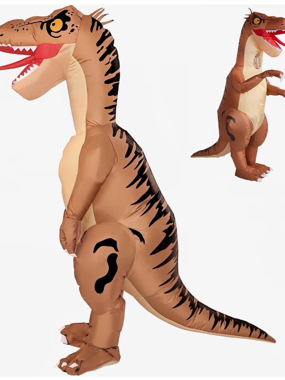 Kids Inflatable Brown T-Rex Costume - Dino Halloween Outfit